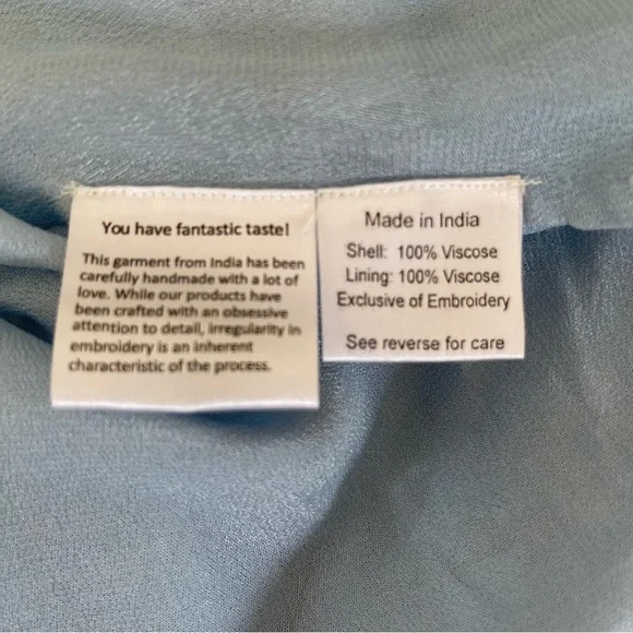 Rococo Sand Georgette Sequin Star Blue Mini Dress Size XL - Picture 13 of 13